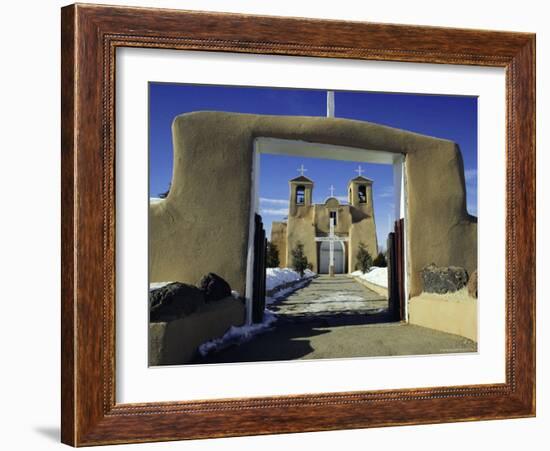 Mission San Francisco De Asis, Ranchos De Taos, New Mexico, USA-Walter Rawlings-Framed Photographic Print