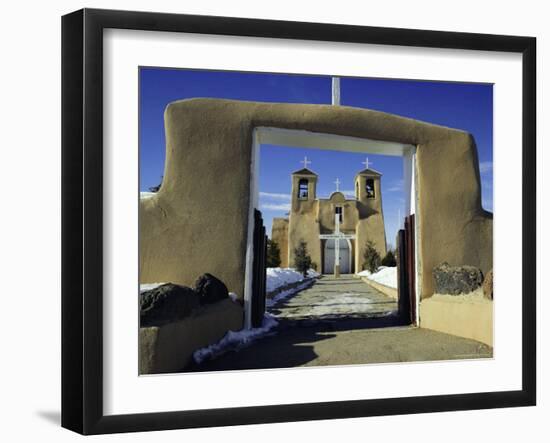 Mission San Francisco De Asis, Ranchos De Taos, New Mexico, USA-Walter Rawlings-Framed Photographic Print