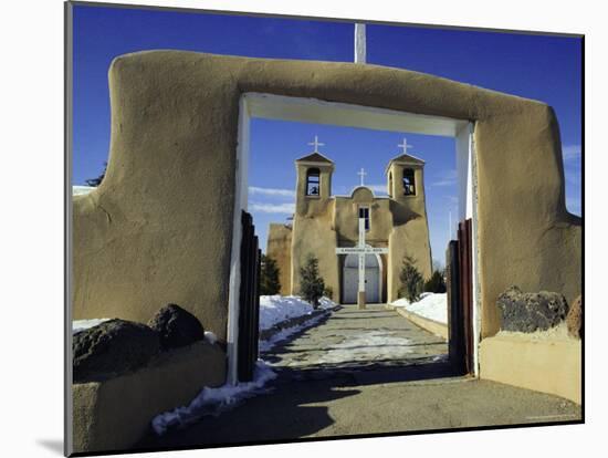 Mission San Francisco De Asis, Ranchos De Taos, New Mexico, USA-Walter Rawlings-Mounted Photographic Print