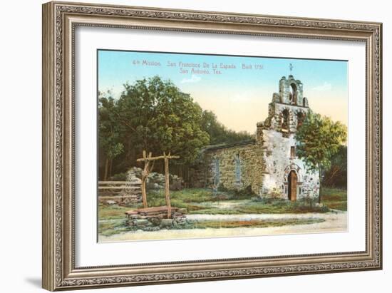 Mission San Francisco de la Espada, San Antonio, Texas-null-Framed Art Print