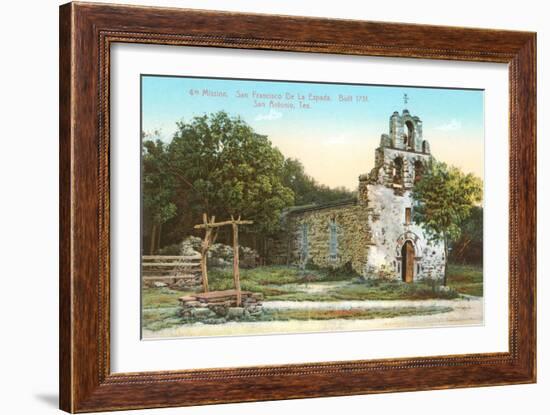 Mission San Francisco de la Espada, San Antonio, Texas-null-Framed Art Print