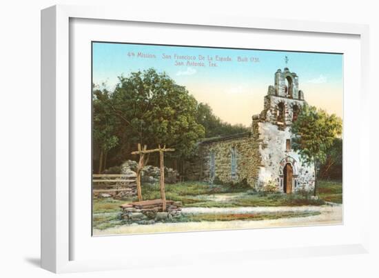 Mission San Francisco de la Espada, San Antonio, Texas-null-Framed Art Print