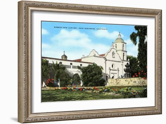 Mission San Luis Rey, Oceanside, California-null-Framed Art Print