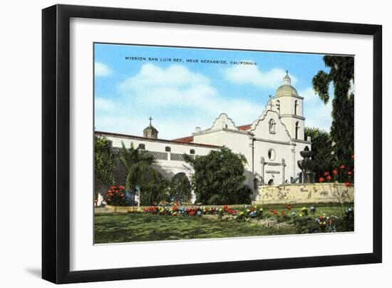 Mission San Luis Rey, Oceanside, California-null-Framed Art Print