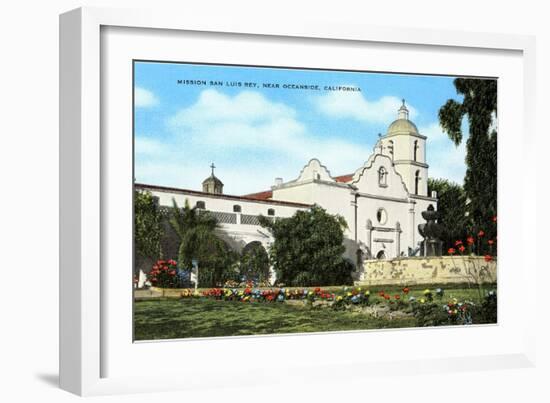 Mission San Luis Rey, Oceanside, California-null-Framed Art Print