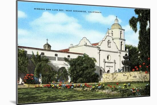 Mission San Luis Rey, Oceanside, California-null-Mounted Art Print