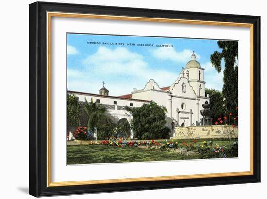 Mission San Luis Rey, Oceanside, California-null-Framed Art Print