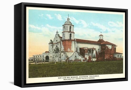 Mission San Luis Rey, Oceanside, San Diego County, California-null-Framed Stretched Canvas