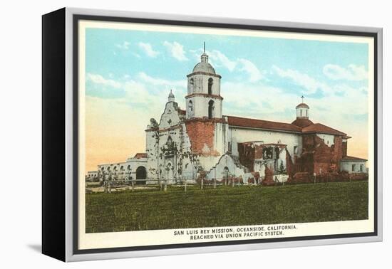 Mission San Luis Rey, Oceanside, San Diego County, California-null-Framed Stretched Canvas