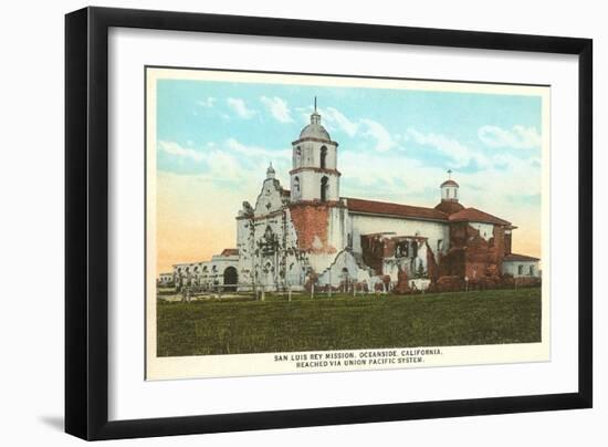 Mission San Luis Rey, Oceanside, San Diego County, California-null-Framed Art Print