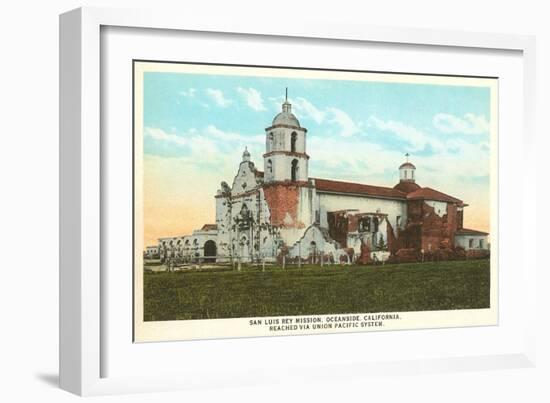 Mission San Luis Rey, Oceanside, San Diego County, California-null-Framed Art Print