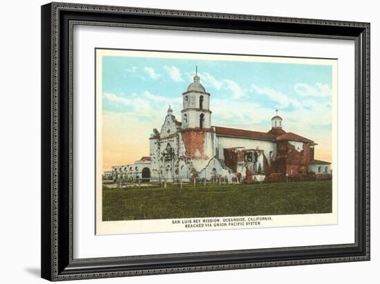 Mission San Luis Rey, Oceanside, San Diego County, California-null-Framed Art Print