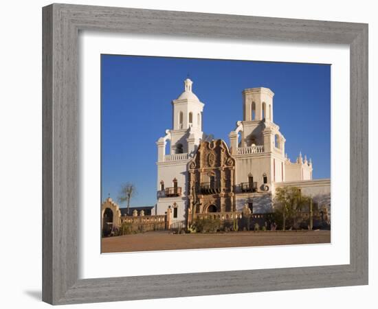 Mission San Xavier Del Bac, Tucson, Arizona, United States of America, North America-Richard Cummins-Framed Photographic Print