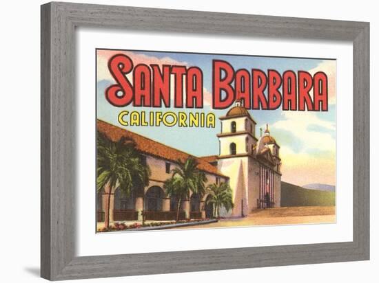 Mission, Santa Barbara, California-null-Framed Art Print
