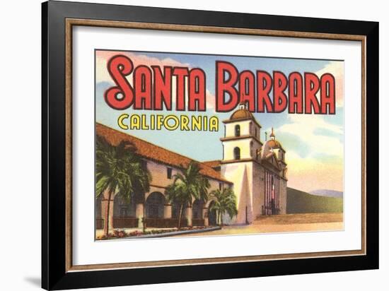 Mission, Santa Barbara, California-null-Framed Art Print