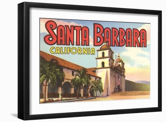 Mission, Santa Barbara, California-null-Framed Art Print