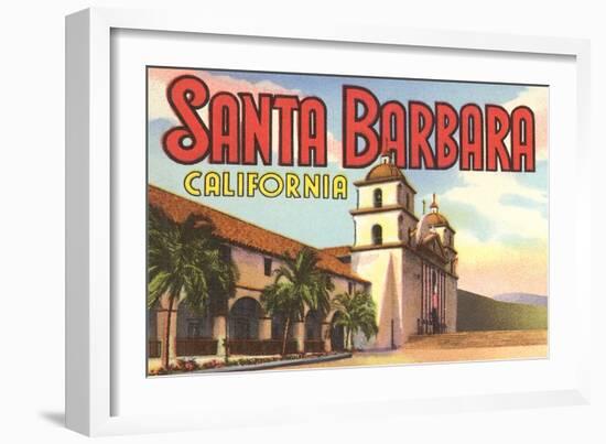 Mission, Santa Barbara, California-null-Framed Art Print