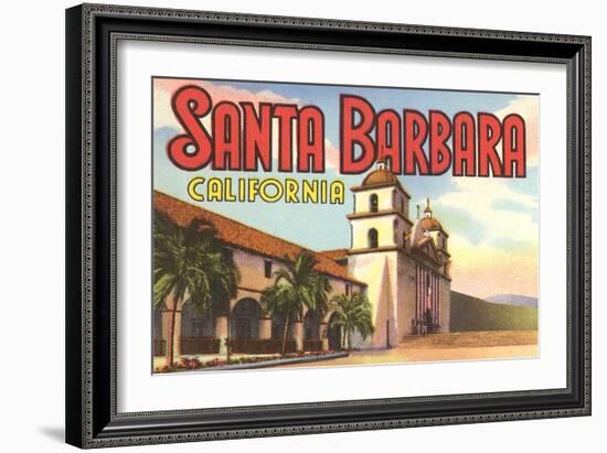 Mission, Santa Barbara, California-null-Framed Art Print