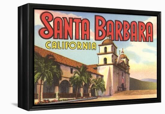 Mission, Santa Barbara, California-null-Framed Stretched Canvas