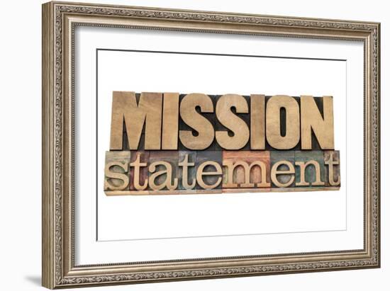 Mission Statement-PixelsAway-Framed Art Print