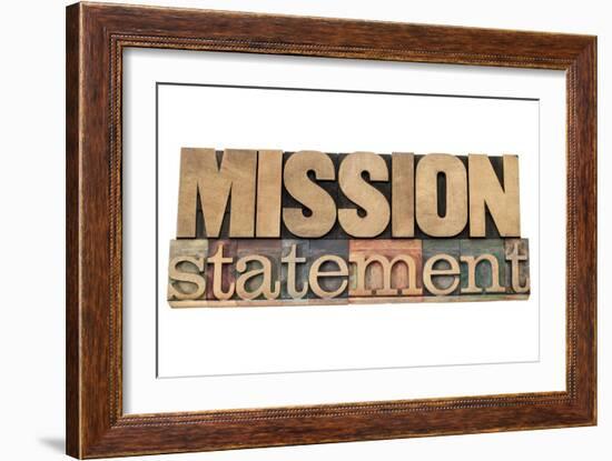 Mission Statement-PixelsAway-Framed Art Print