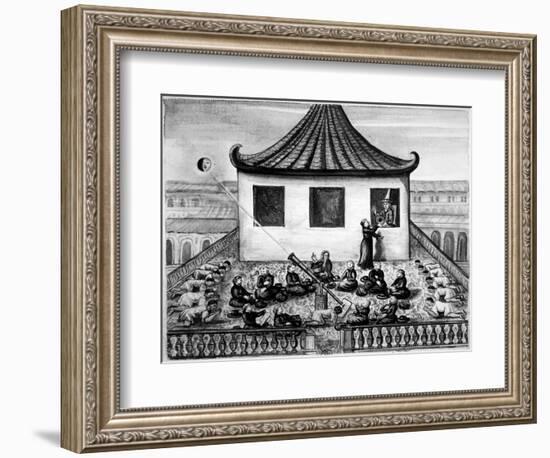 Missionaries Showing the King of Siam a Solar Eclipse-null-Framed Giclee Print