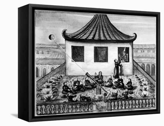 Missionaries Showing the King of Siam a Solar Eclipse-null-Framed Premier Image Canvas