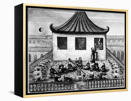 Missionaries Showing the King of Siam a Solar Eclipse-null-Framed Premier Image Canvas