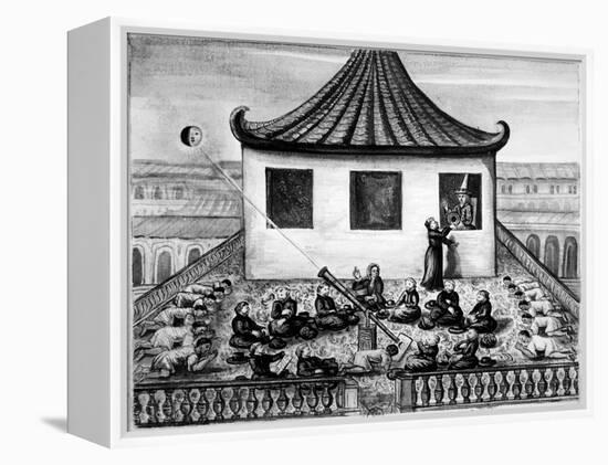 Missionaries Showing the King of Siam a Solar Eclipse-null-Framed Premier Image Canvas