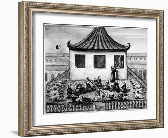 Missionaries Showing the King of Siam a Solar Eclipse-null-Framed Giclee Print