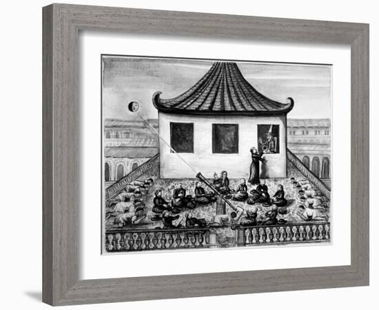 Missionaries Showing the King of Siam a Solar Eclipse-null-Framed Giclee Print