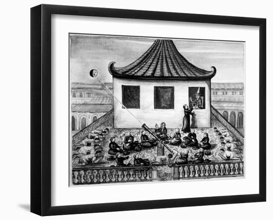 Missionaries Showing the King of Siam a Solar Eclipse-null-Framed Giclee Print