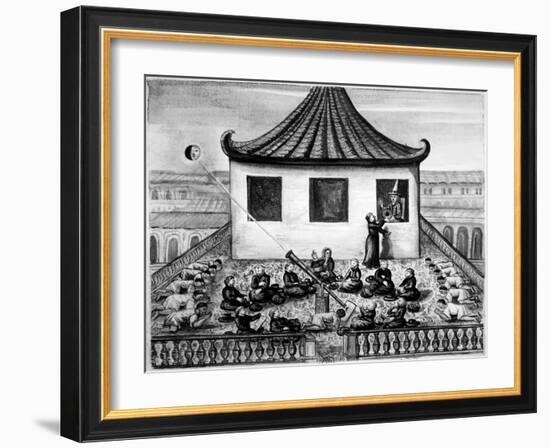 Missionaries Showing the King of Siam a Solar Eclipse-null-Framed Giclee Print