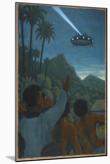 Missionary and 37 Others See a Hovering Saucer At Boianai-Michael Buhler-Mounted Art Print