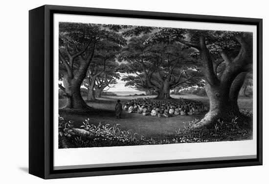 Missionary beneath Trees-Library of Congress-Framed Premier Image Canvas