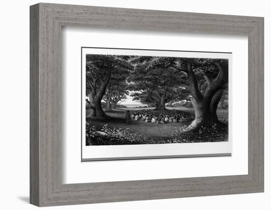 Missionary beneath Trees-Library of Congress-Framed Photographic Print