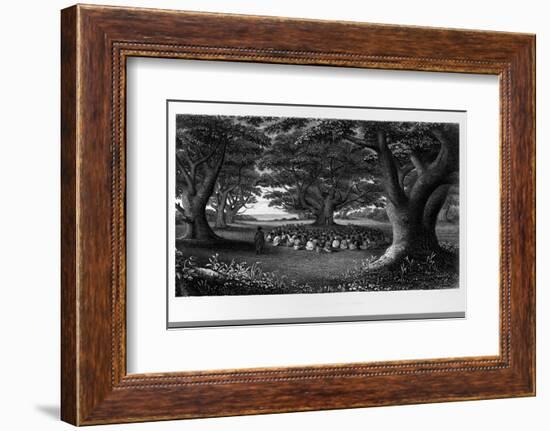 Missionary beneath Trees-Library of Congress-Framed Photographic Print