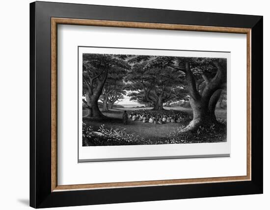 Missionary beneath Trees-Library of Congress-Framed Photographic Print