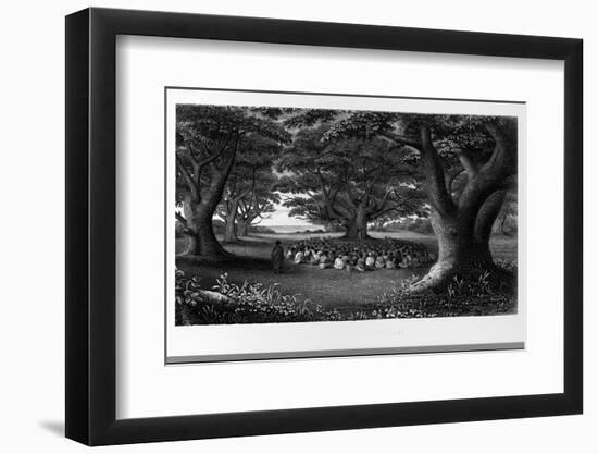 Missionary beneath Trees-Library of Congress-Framed Photographic Print