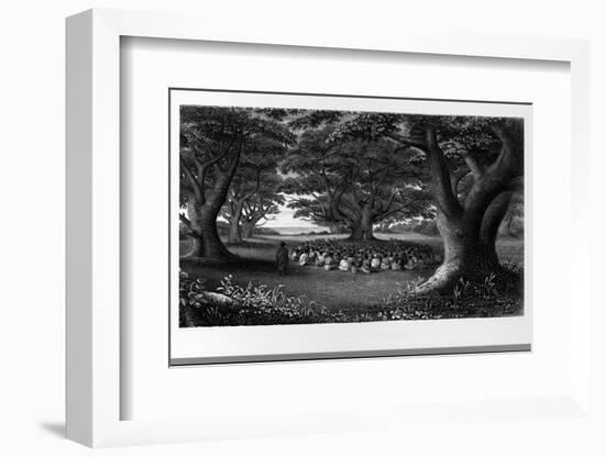 Missionary beneath Trees-Library of Congress-Framed Photographic Print