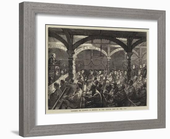 Missions to Seamen, a Service in the Church Ship on the Tyne-null-Framed Giclee Print