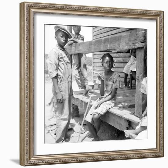 Mississippi African American children, 1936-Dorothea Lange-Framed Photographic Print