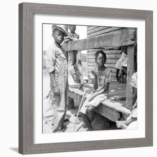 Mississippi African American children, 1936-Dorothea Lange-Framed Photographic Print