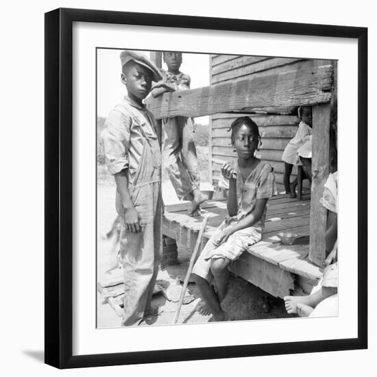 Mississippi African American children, 1936-Dorothea Lange-Framed Photographic Print