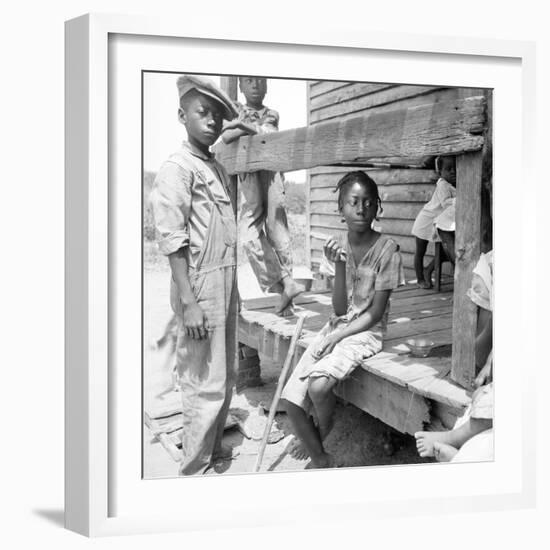 Mississippi African American children, 1936-Dorothea Lange-Framed Photographic Print