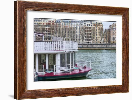 Mississippi Boat On The Seine-Cora Niele-Framed Giclee Print