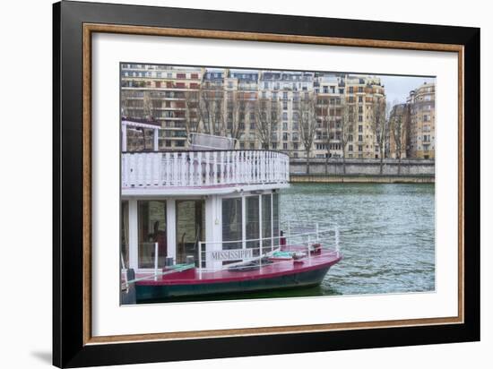 Mississippi Boat On The Seine-Cora Niele-Framed Giclee Print