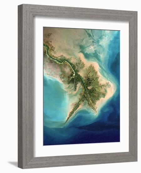 Mississippi Delta, Satellite Image-PLANETOBSERVER-Framed Photographic Print