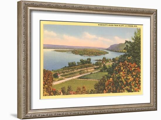 Mississippi River at La Crosse, Wisconsin-null-Framed Art Print