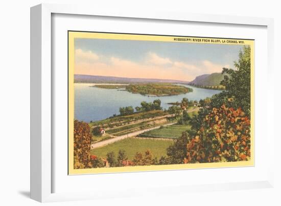 Mississippi River at La Crosse, Wisconsin-null-Framed Art Print